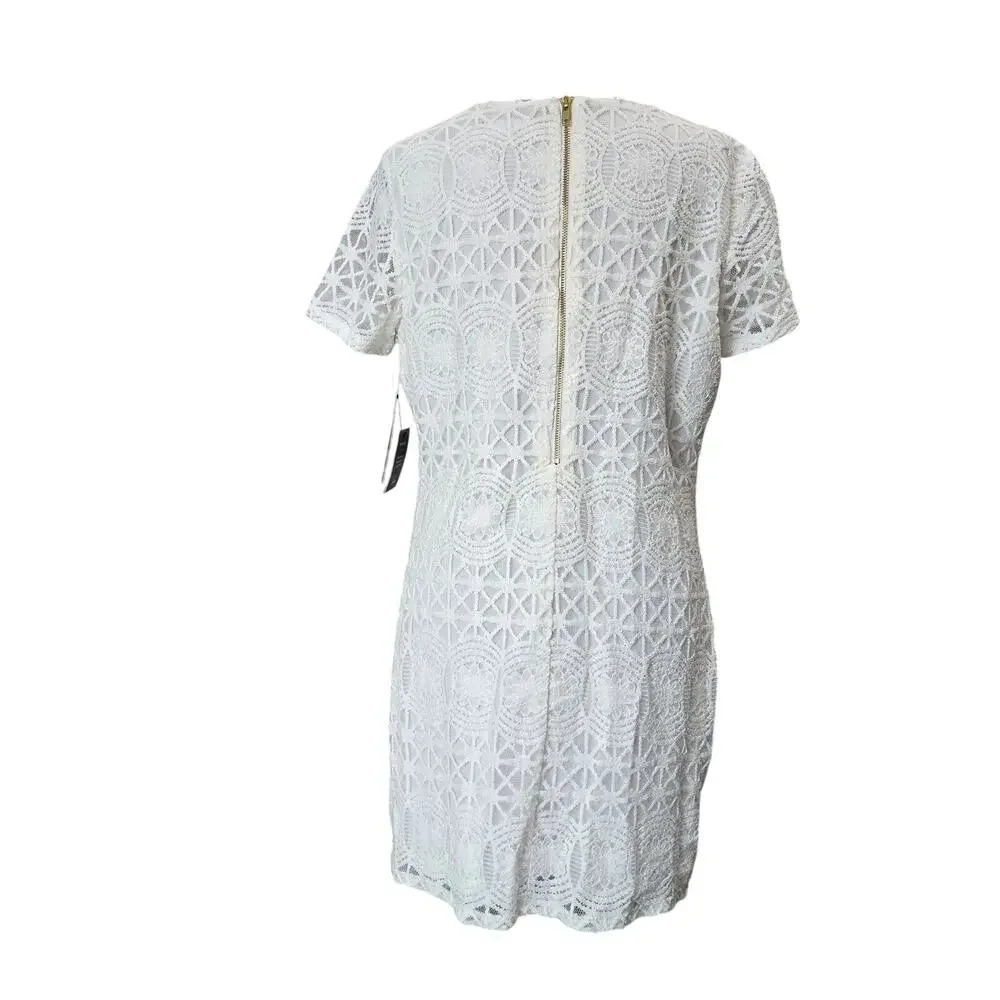 Lulu's Love You for Eternity Ivory Lace Mini Dress Sz M - Picture 4 of 9